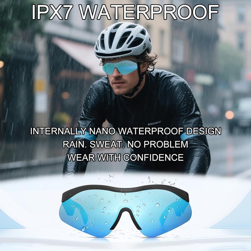 Dormiro Smart Glasses,AI Glasses,Bluetooth Sunglasses for Men/Women,150+ Languages Real-time Translation,Nano IPX7 Waterproof,Open Ear Headphones,Phone Voice/Touch Control Travel Cycling - Image 3